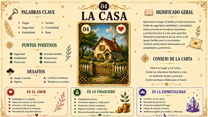 Carta 4 — Baraja Gitana Lenormand